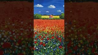 МАКОВОЕ ПОЛЕ / МК ЖИВОПИСИ УЖЕ НА КАНАЛЕ /poppy field/painting akril/