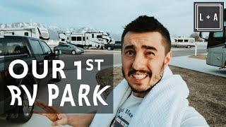 Our FIRST RV PARK Experience during our USA RV Trip!