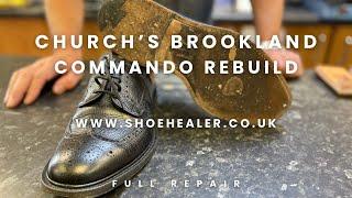 Church’s English Shoes Leather Sole to Commando Resole | Full Shoe Repair