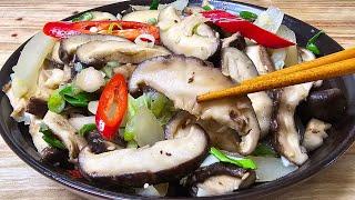 Use less oil ! Healthy and delicious stir-fried shiitake mushrooms #Stir-fried Shiitake Mushrooms