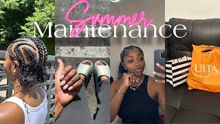 SUMMER MAINTENANCE VLOG | hair, nails, lashes, new makeup