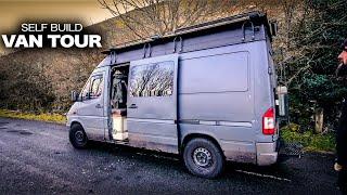 Self Build Sprinter Camper With Rustic Interior / Van Tour