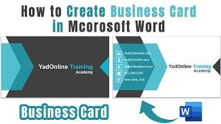 How to Create Business Card in Microsoft Word | Create a Business Card in Microsoft Word like a PRO!