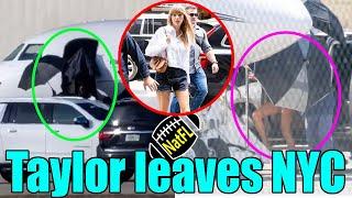 OMG! Taylor Swift boards Private Jet leaving NYC to prepare for Eras Tour in Miami