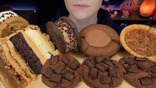 ASMR Chocolate Desserts *Cake Cookies, Ice Cream Cookie Sandwich, Cheesecake Brownie Pecan Pie 먹방