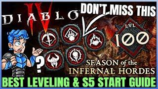 Diablo 4 - Best Season 5 FAST Leveling & PERFECT Start Guide - Get OP Easy & Fast - All Class Guide!