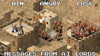 All Winning / Getting angry / Losing Messages From AI Lords - Stronghold Crusader