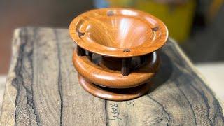 Captive Ring Bowl made from Brown Ivory