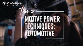 Motive Power Techniques: Automotive At a Glance | Confederation College