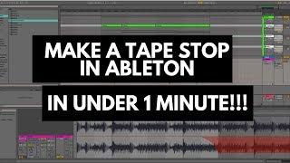 1 Minute Tutorial - How To Make a Tape Stop Effect in Ableton