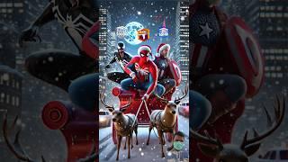 Christmas gift || Venom vs Captain America vs Spiderman #shorts #short #brawlstars #spiderman #dc