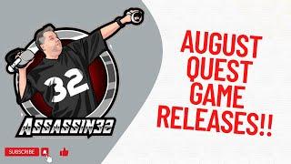 August Quest Game Releases!!  #oculus #meta #quest2 #quest3 #assassin32vr #vr #spreadvr