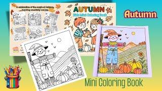 Autumn Coloring Fun for Kids | Scarecrow, Pumpkins in the Field |Cute coloring Page