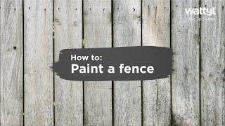 How To Paint A Fence