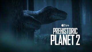 Tyrannosaurus rex brothers hunting Edmontosaurus - [Prehistoric Planet] season 2