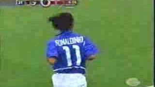 Commentator goes crazy after Ronaldinho amazing goal