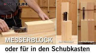 Messerblock für die Schublade – Tutorial und Verleimtipps #dictum #woodworking