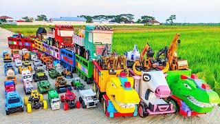 Wadidau!! Truk Oleng Bongkar Mainan Mobil Mobilan Truk Molen Excavator Bus Telolet mobil Balap #341