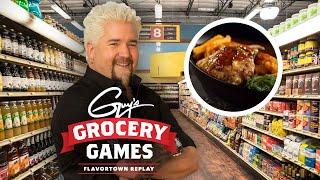 CHALLENGE: Make a Fried Chicken Dinner... HEALTHY! | Guy's Grocery Games | Food Network