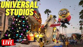 Live: Universal Studios Orlando holiday Parade and Decorations around the park 12/3/2024