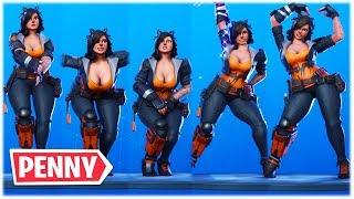 BUNNY CONSTRUCTOR "PENNY" SHOWCASED /w ALL DANCE EMOTES ️ Fortnite Season X