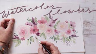 Loose Watercolor Flowers | Practice for Beginners