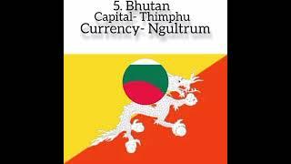 List of Indian's Neighboring countries capital flag and currency (By Nikhil sir)