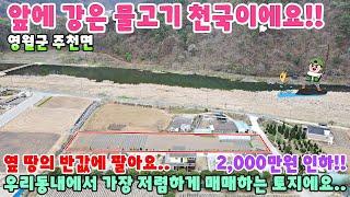 676. 주천강 옆 이동내에서 가장싸게 파는 토지에요.. 최종 4천만원 인하!! 영월군 주천면 농막땅 농막토지 영월토지매매 영월부동산 제천전원주택매매 제천주택매매