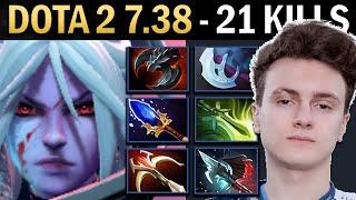 Drow Ranger Gameplay Miracle with 21 Kills and Satanic - Dota 7.38