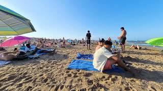 Barcelona - Spain · 4K · Barceloneta Hot Summer Holidays Beach Life Walk ️️