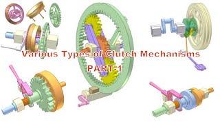 Various Types of Clutch Mechanisms| PART 1| Mechanical engineering designs| Design Factory| Projects