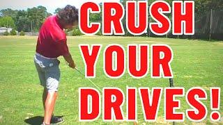 CRUSH YOUR DRIVES and improve your golf swing when you do THIS crazy SIMPLE drill