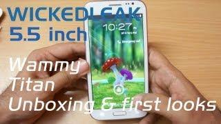 Wickedleak Wammy Titan 5.5 inch android phone Unboxing & first looks