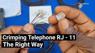 Practical guidelines to crimp telephone rj11 in the right way