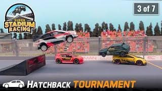 Hatchback Tournament (3 of 7) Car gets Massive Big Air #diecastracing