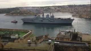 H.M.S. Illustrious Entering Grand Harbour, Malta