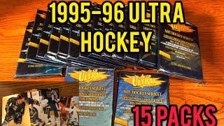 1995-96 Ultra Hockey Cards 15 pack break / opening