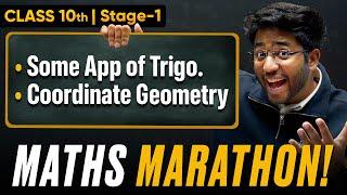 Class 10th Maths Maha Marathon - Some App of Trigonometry & Coord. Geometry  | Shobhit Nirwan