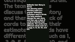 Estimate the User Story in Agile