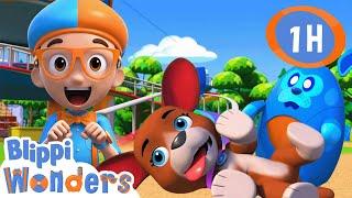 Dogs | Blippi Wonders | Cars, Trucks & Vehicles Cartoon | Moonbug Kids