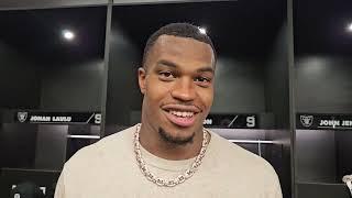 Las Vegas Raiders DE Tyree Wilson from the Locker Room Post Win Over the Cleveland Browns #raiders