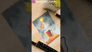 Autumn is here Alcohol markers|#art #trending #anushartzcorner #autumn #shorts #painting