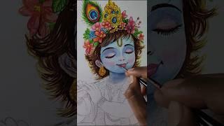 Little Krishna  Painting ️, Janmashtami Special #shorts #krishna #painting #janmashtami