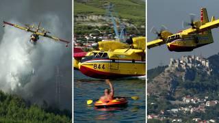 FIREFIGHTING PLANES IN ACTION! - Canadair CL-415 - Croatian Air Force