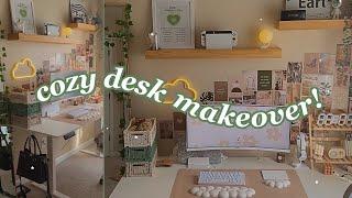 cozy desk makeover️ my *dream* desk setup, HUGE amazon haul, *pinterest* inspired!