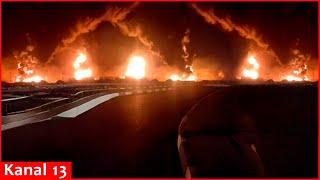 Oil base bombed in Tehran: Huge fire breaks out
