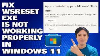 How To Fix Wsreset.exe Is Not Working Properly in Windows 10/11