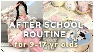 9-17 year olds after school routine  step by step