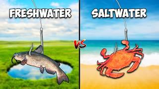 Freshwater vs Saltwater Livebait Fishing Challenge