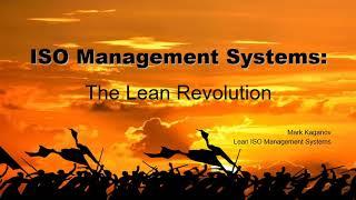 ISO Management Systems: The Lean Revolution | Understanding Quality Management Systems | ISO 9001